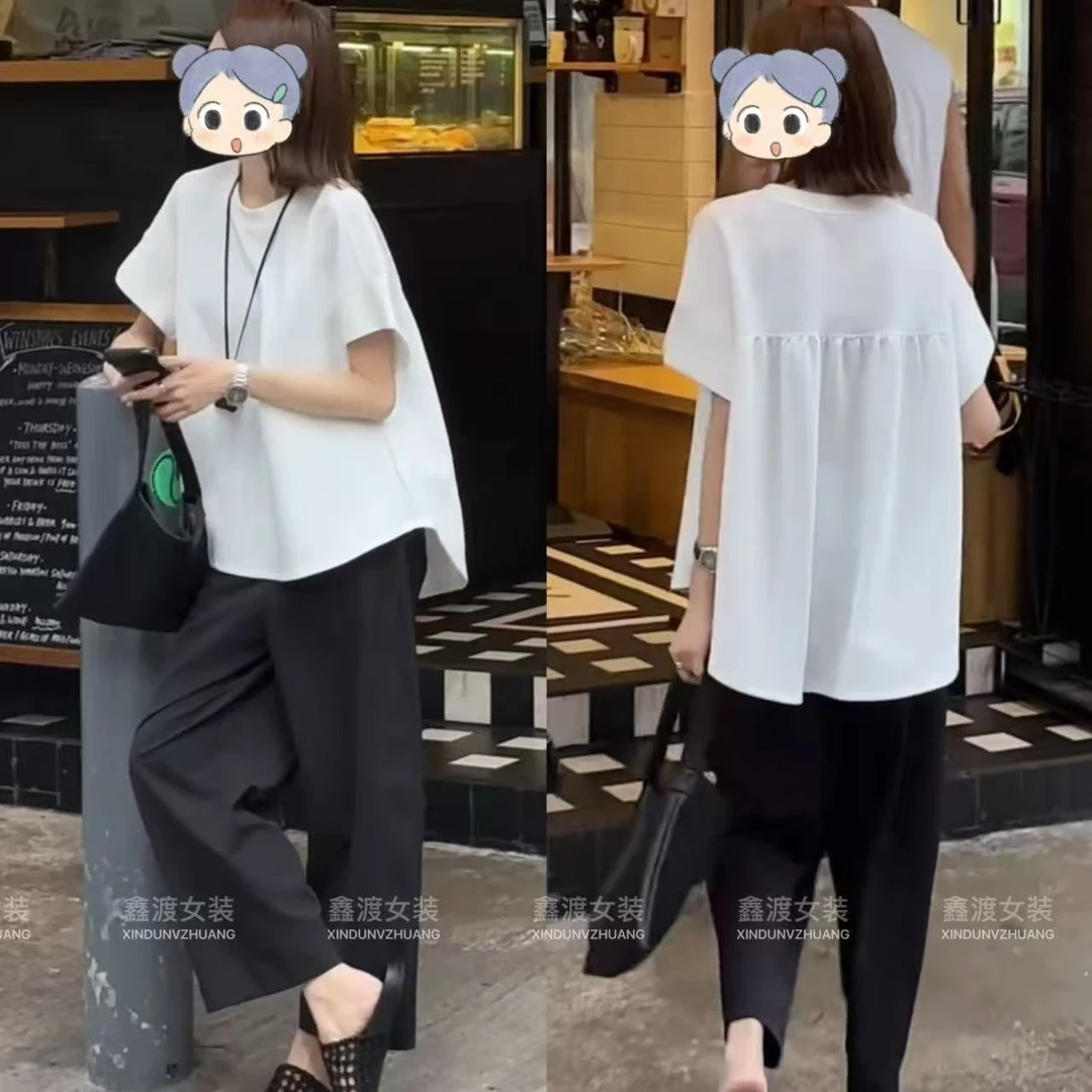 2025夏季新款时尚显瘦气质女士网红洋气两件套百搭款D9757