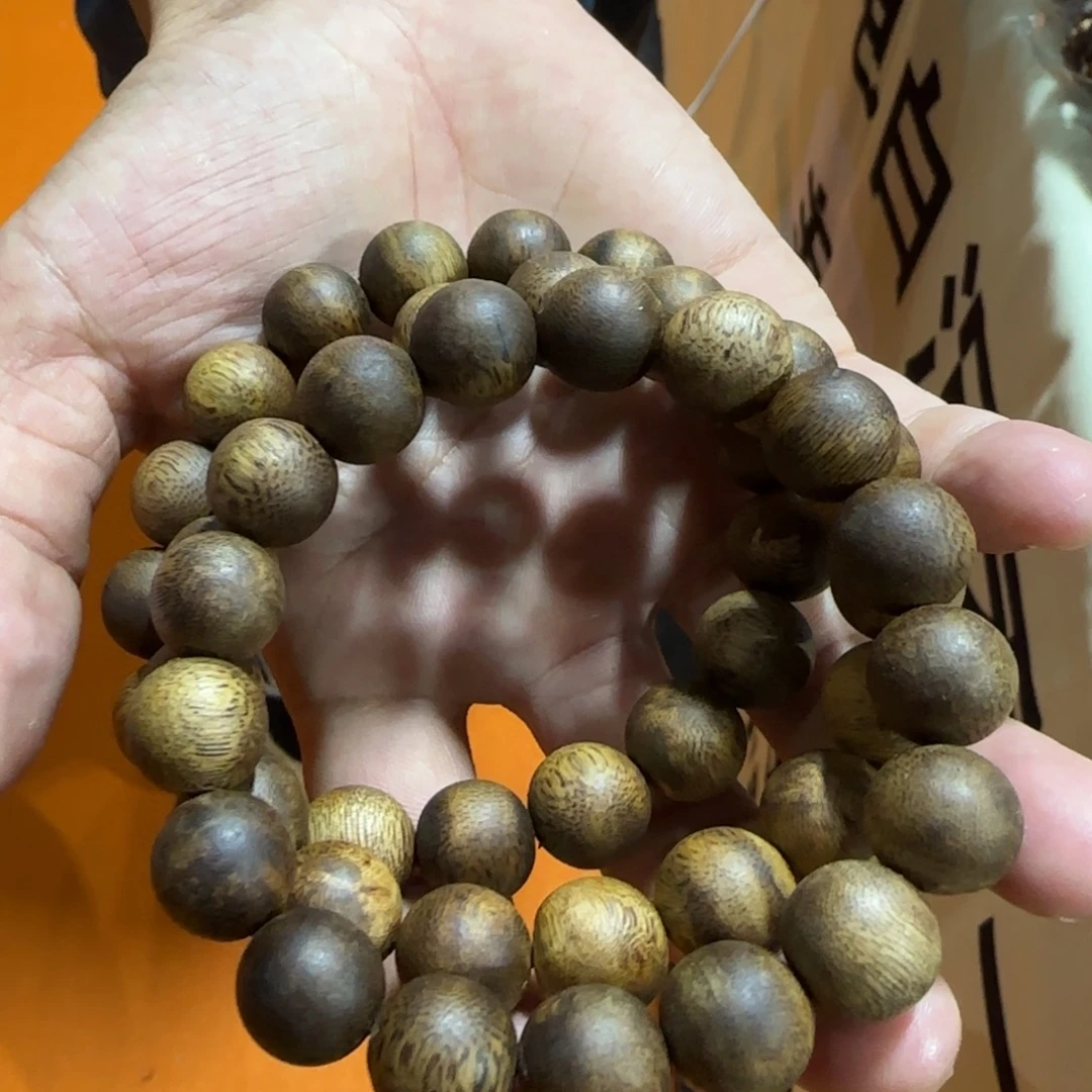 沉香手串醇化老料陆河单圈13mm13g多样性发一