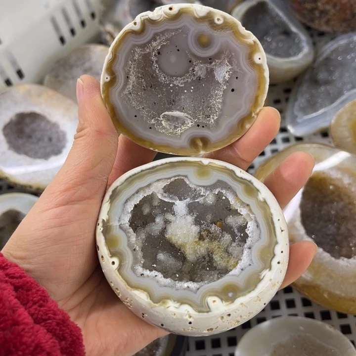 珠宝半成品未镶嵌水晶彩晶盆