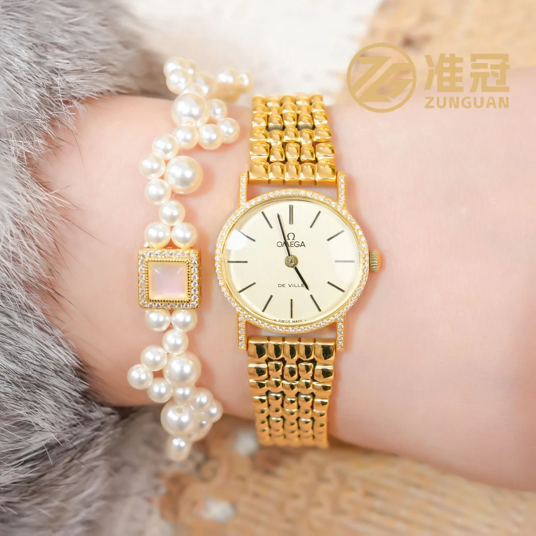 95新 Omega/欧米茄 24*23mm手动机械MR4059后钻碟飞瑞士名表凯5