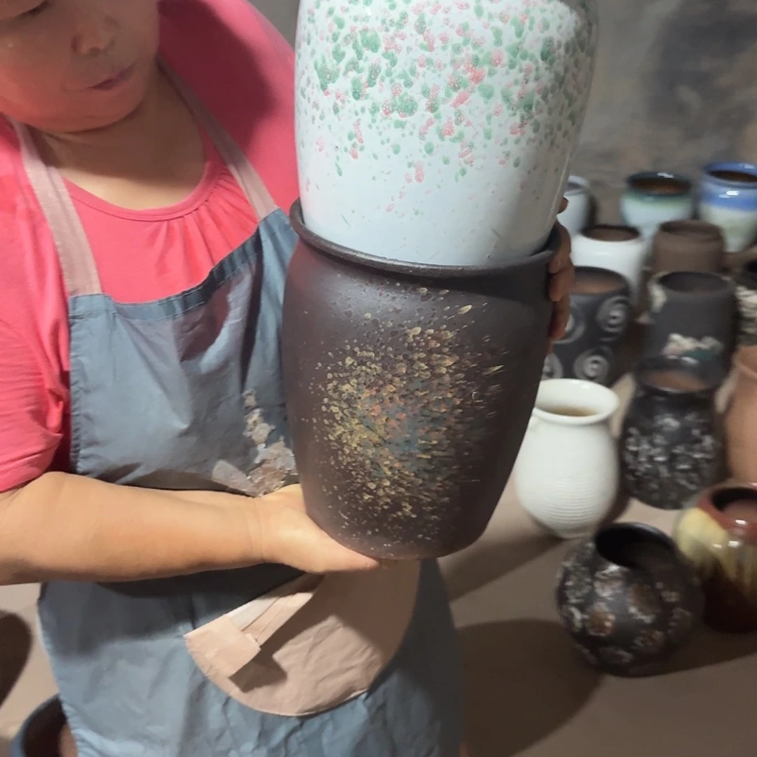 紫砂花盆口20高25