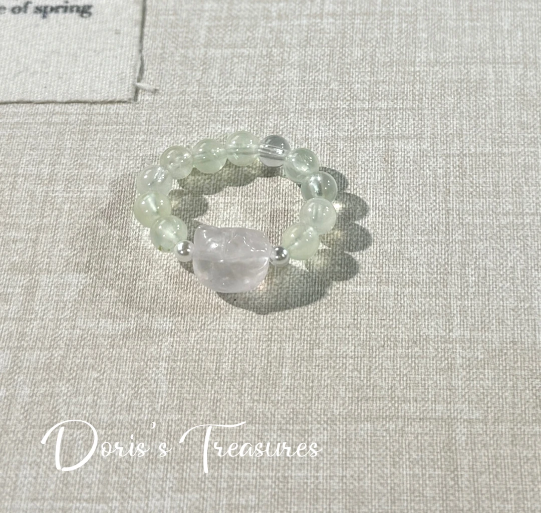 【葡萄石kitty】 戒指 精致气质 多样性发颜色微差