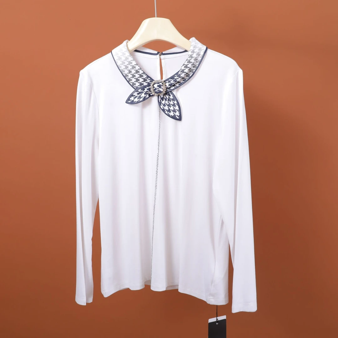 16520  柜货！ 休闲时尚纯色女式春秋韩版气质设计感衬衫