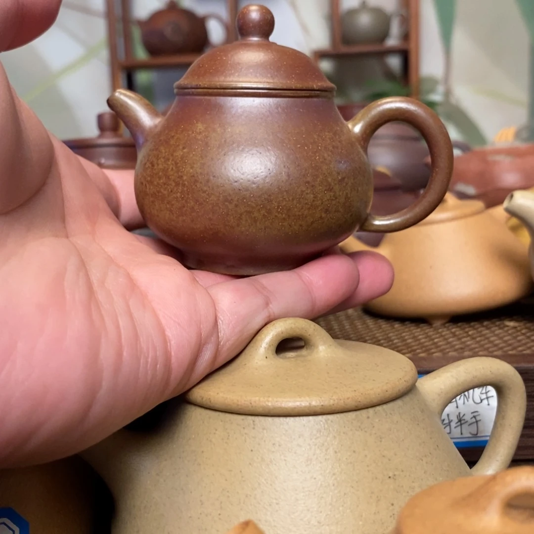 人***3茶杯紫砂微瑕紫砂五厂潘壶100cc