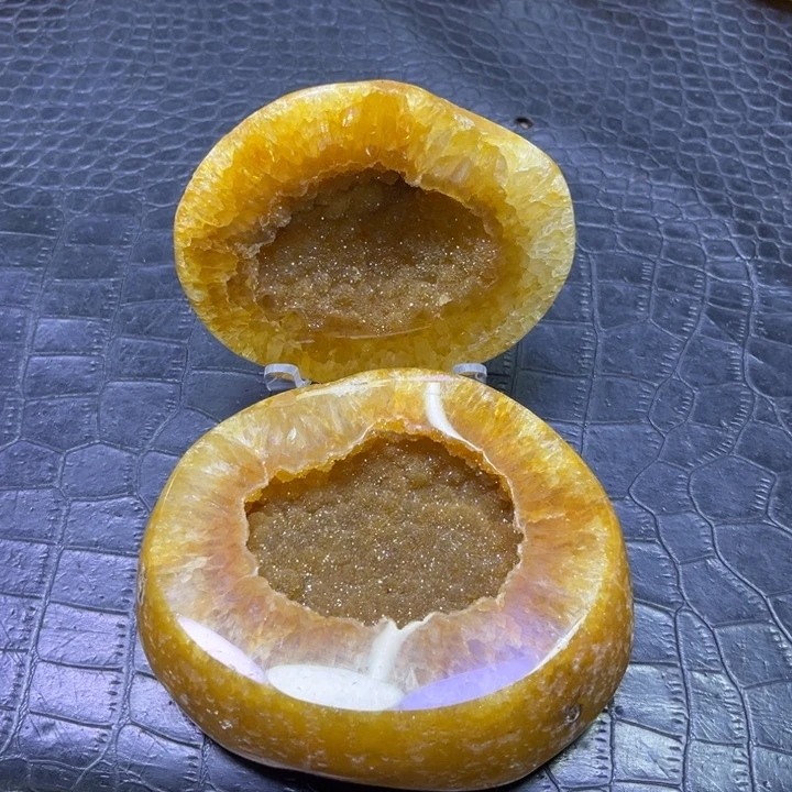 未镶嵌发饰水晶全黄晶盆