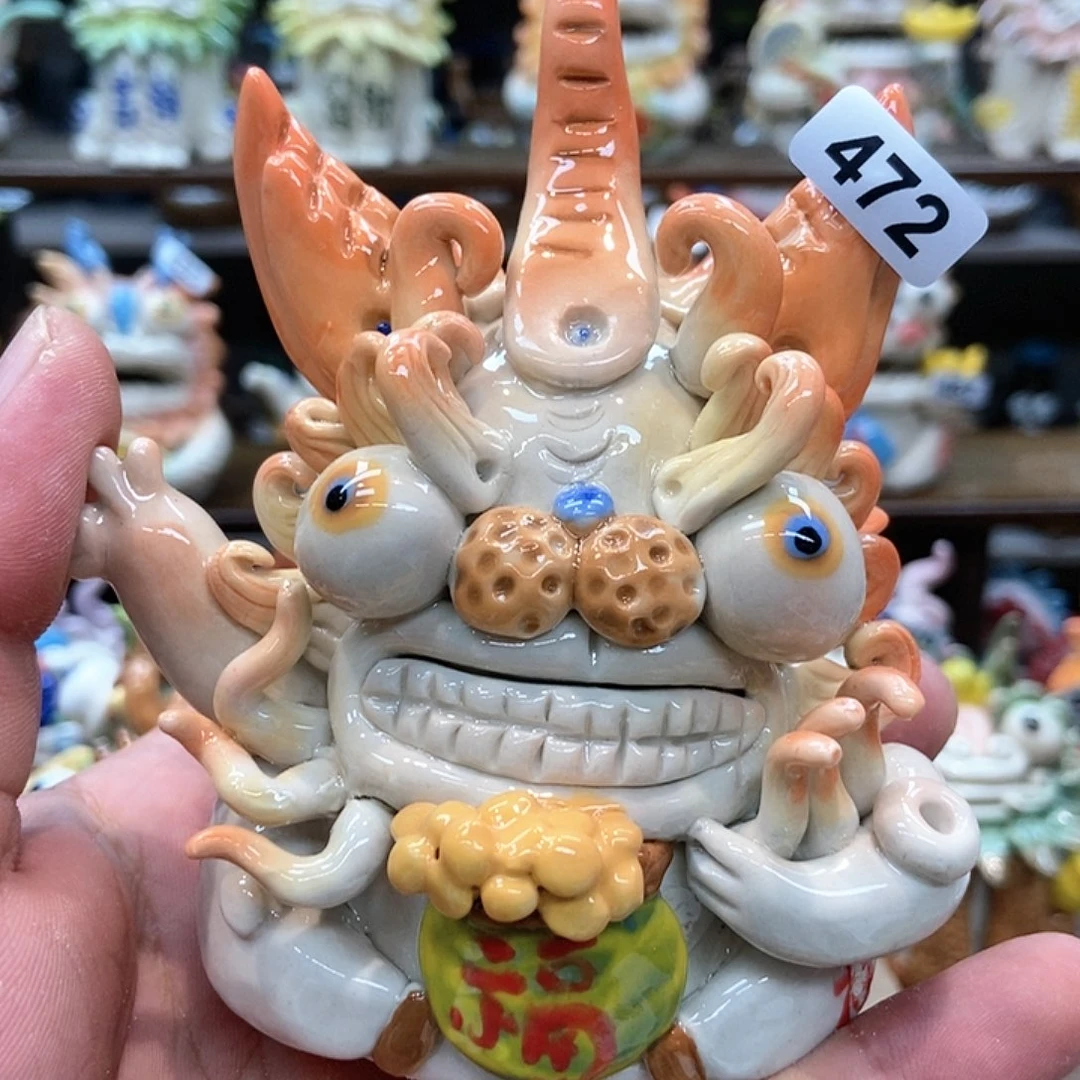 摆件直播间手工抽象陶瓷摆件472