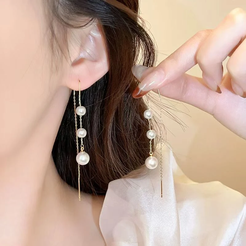 铜合金耳饰 耳环古风流苏耳饰气质简约时尚欧若精灵风N2998