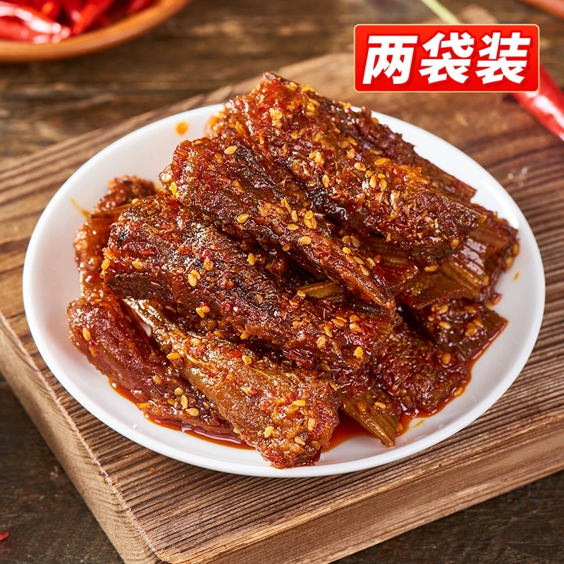 香辣鱼尾巴湖南特产渔之梦开袋即食爆辣鱼尾休闲追剧下酒小吃零食