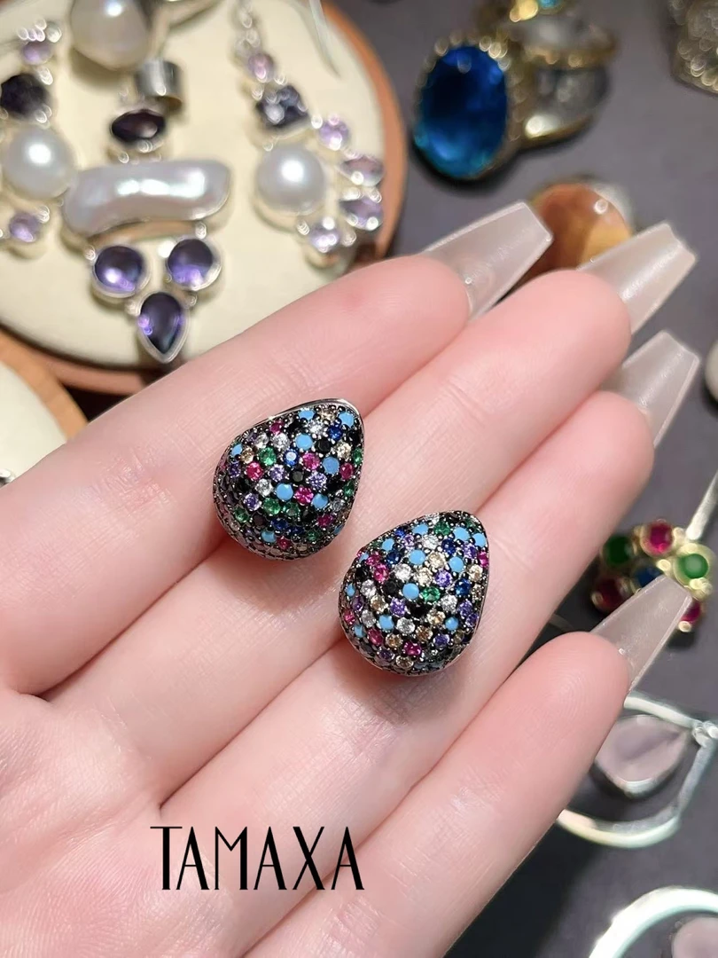925银银制品 Tamaxa纯银耳环
