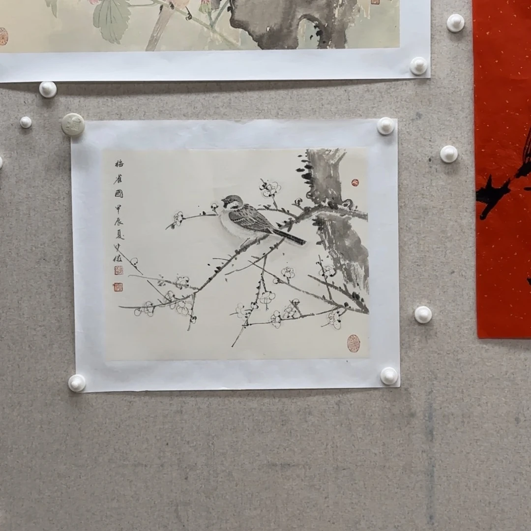 国画赵少俨 梅雀图