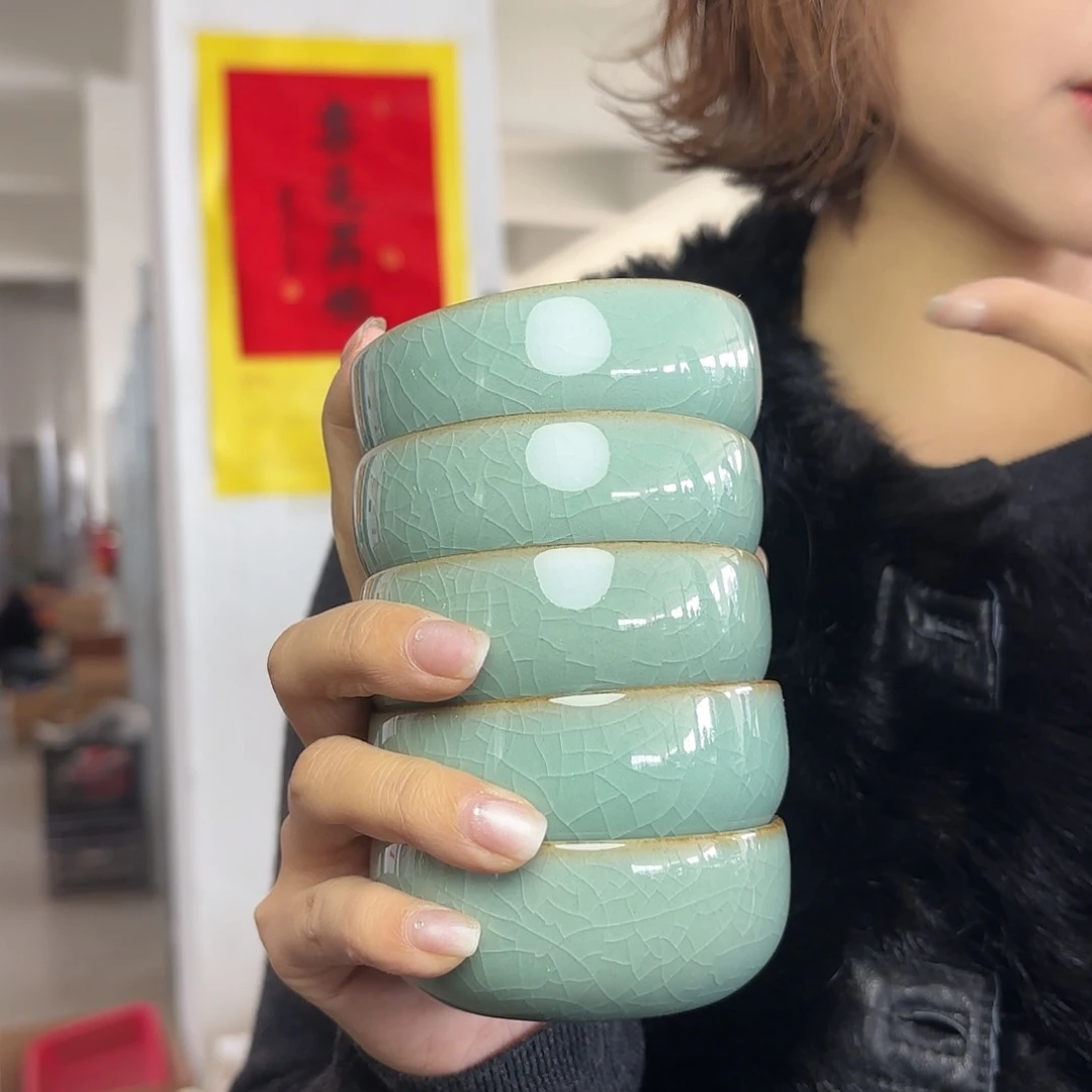 龙泉云间青瓷小米茶器