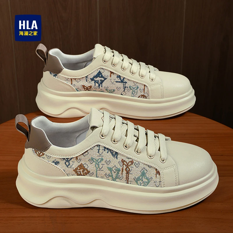 HLA/海澜之家【高格调】男鞋2025年冬季新款潮鞋百搭舒适休闲板鞋男
