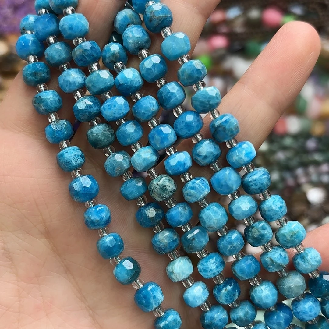 玛瑙/玉髓未镶嵌珠宝半成品卡8蓝磷灰算切一条