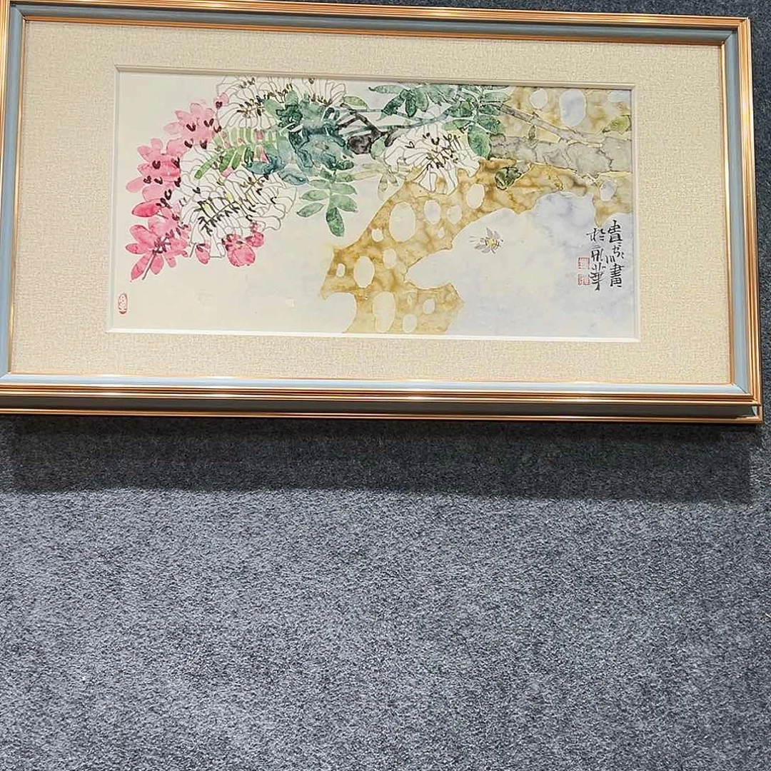 国画纯手绘画心原创