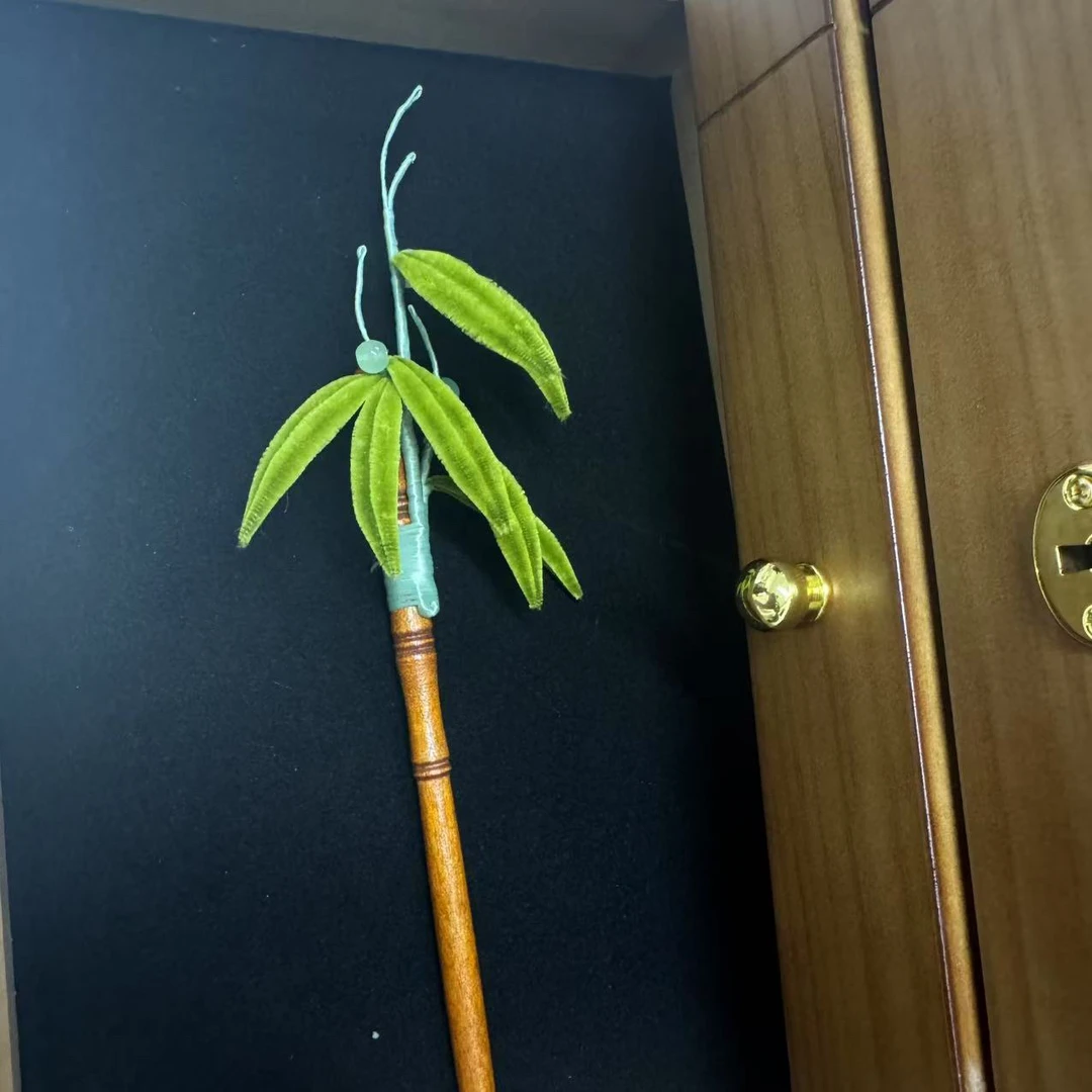 (听月专属)大麦吖古风发饰汉服绒花发簪手工制作默认微瑕均有色差