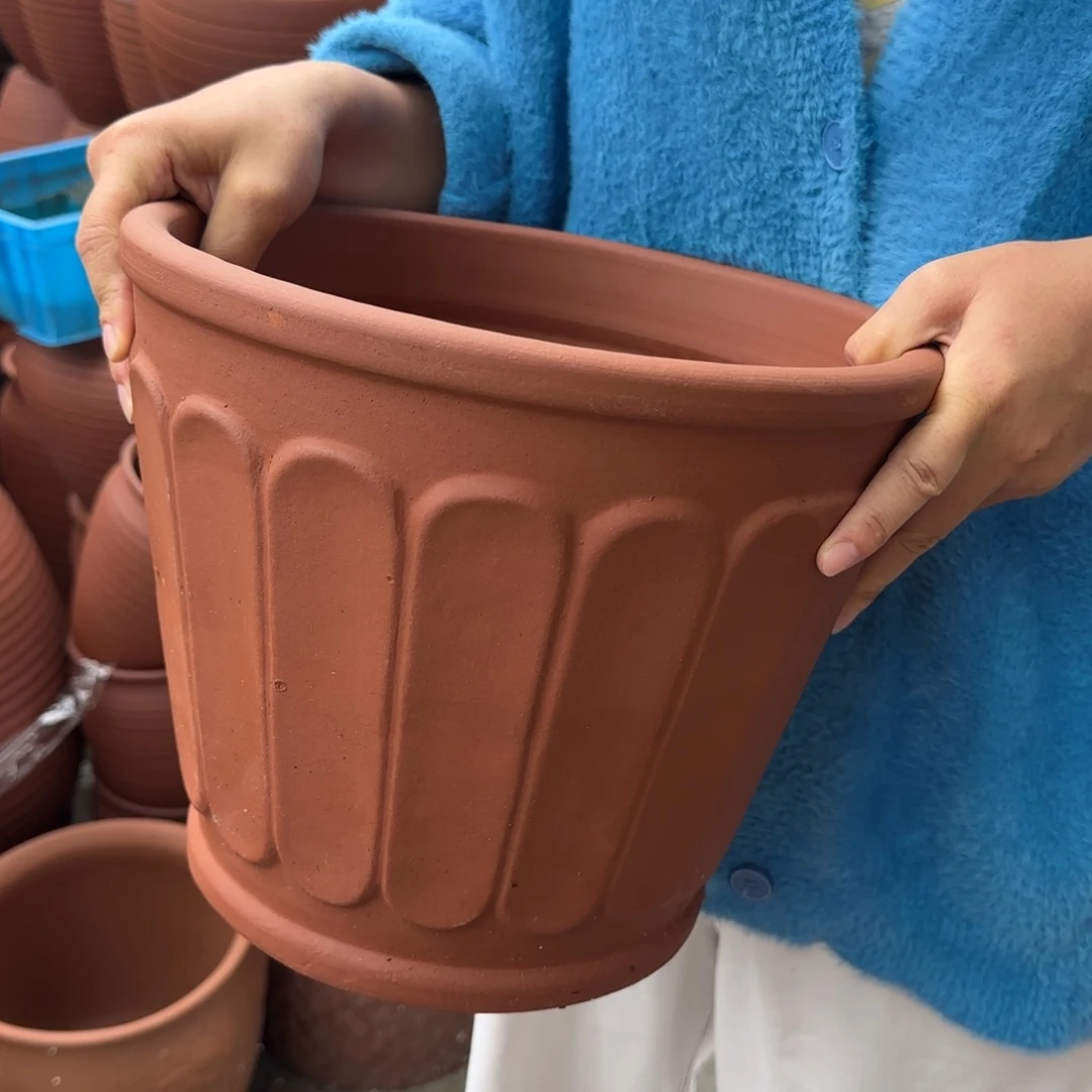 花盆紫砂口30高25宜兴紫砂