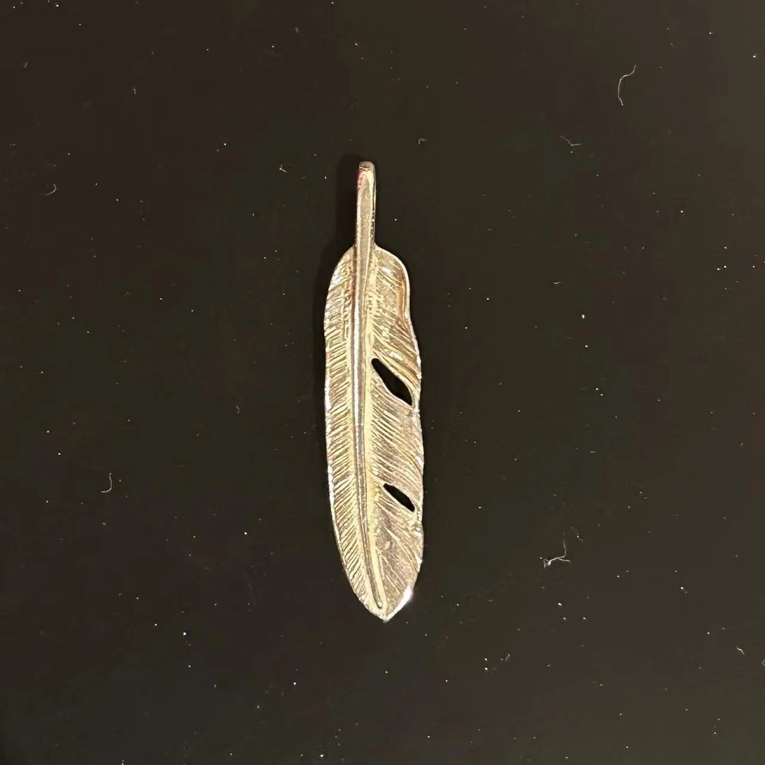 925银银制品 GOROS高桥吾郎 素羽毛吊坠