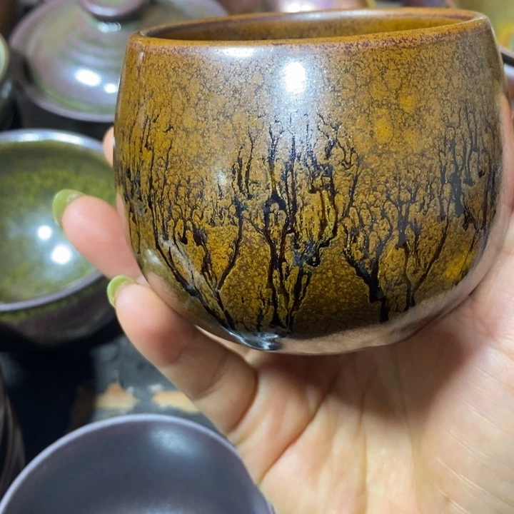 门***墩茶盏建阳建盏全品手握