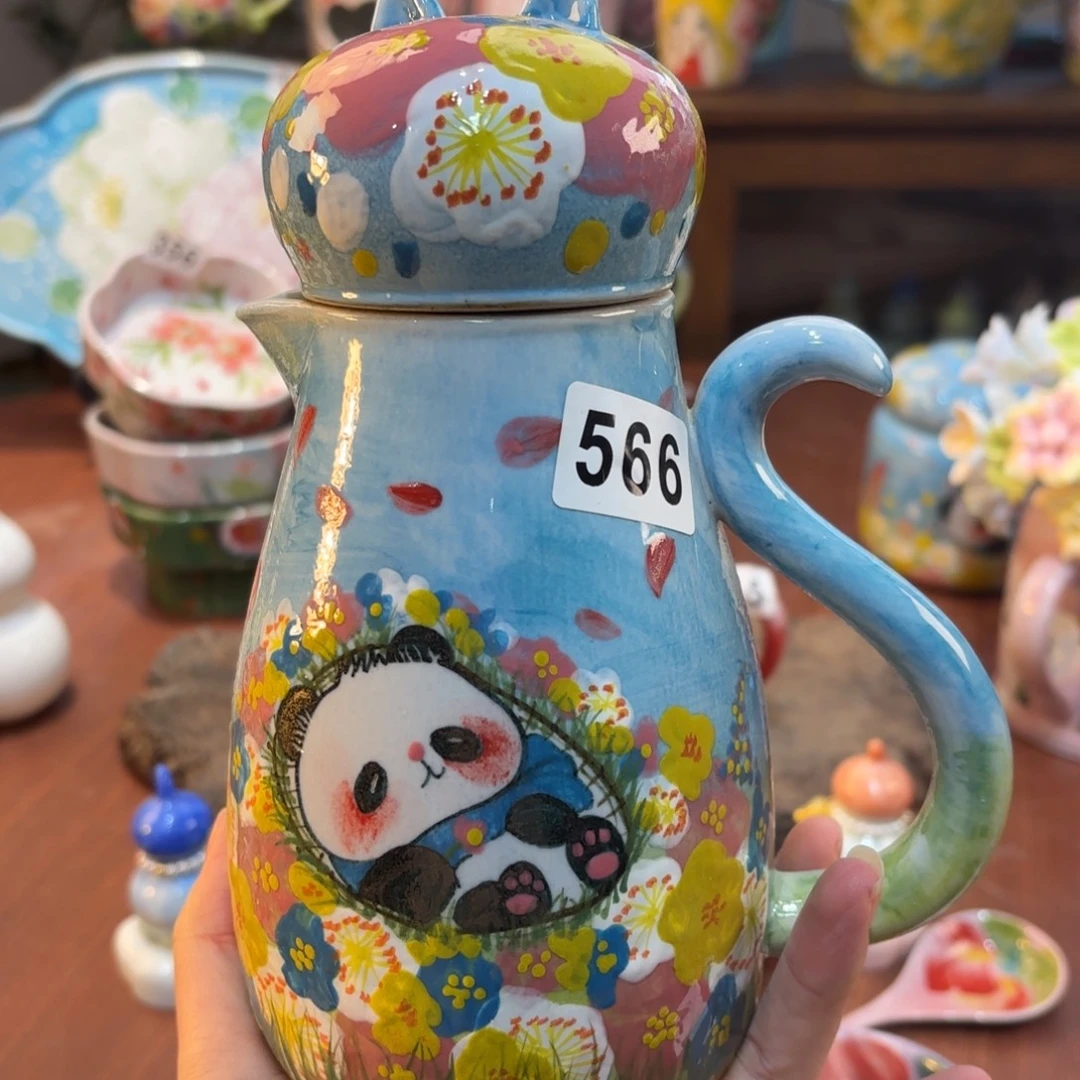 景德镇手绘高温釉下彩陶瓷茶具