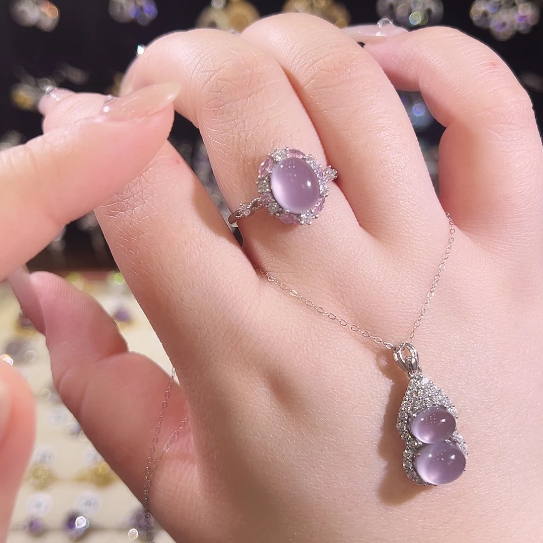 用***8银S925镶嵌戒指萤石