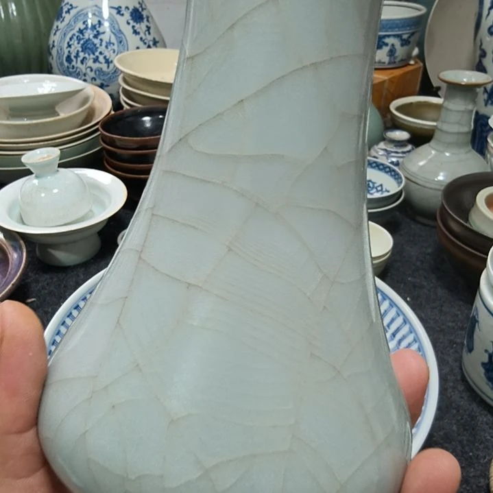 紫砂茶盘彦*龙泉官窑小瓶子