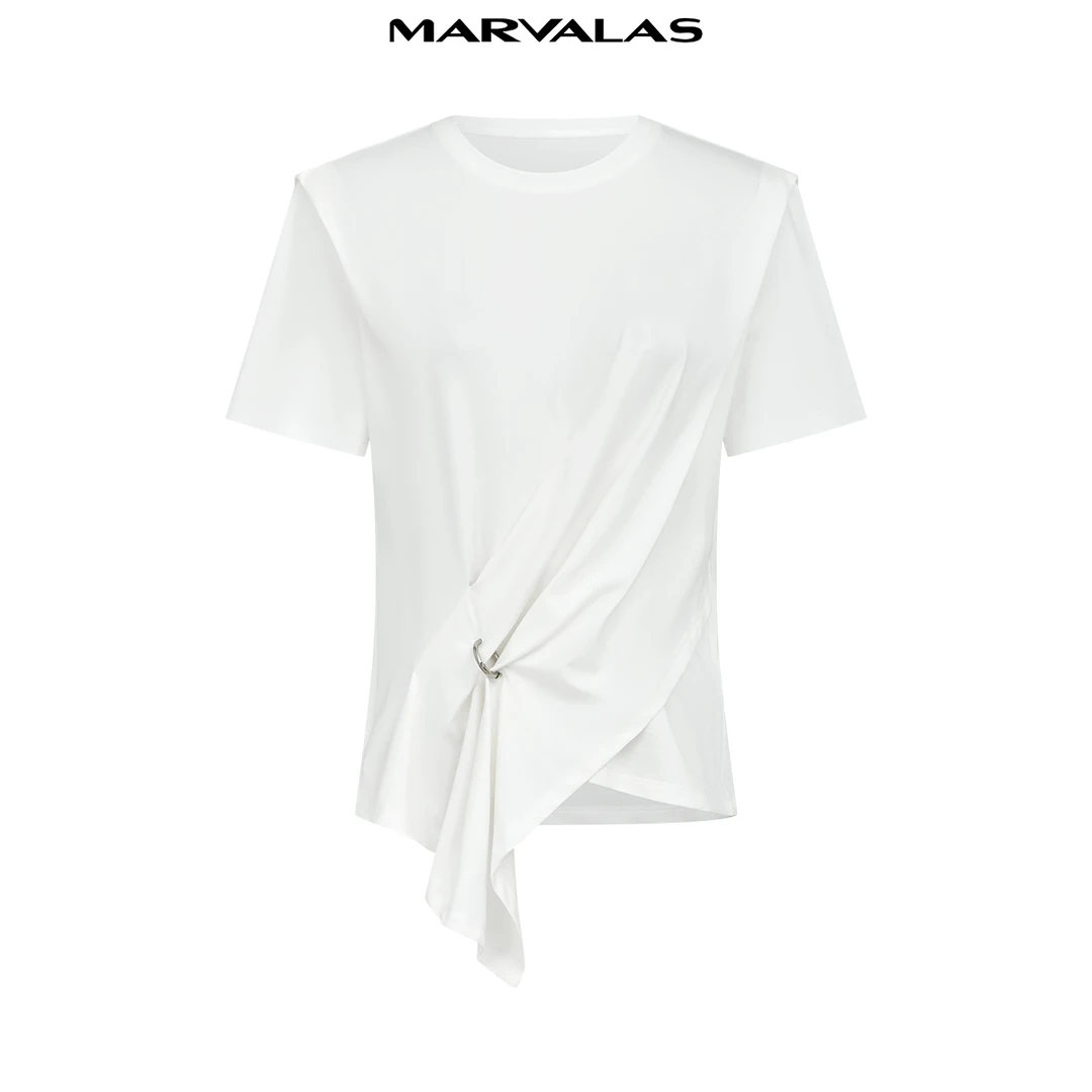 【粉丝专属】百搭圆领针织衫夏季纯色印花时尚短袖套头衫T恤