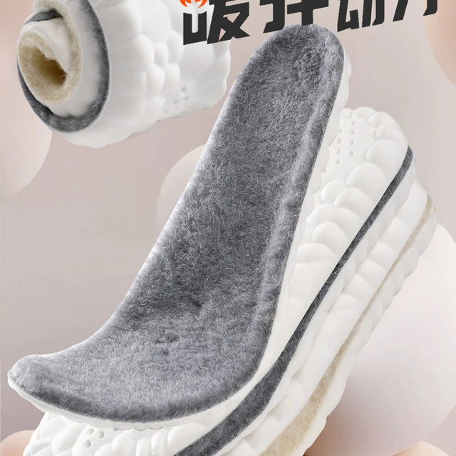 冬季保暖鞋垫男士女加绒加厚踩屎感吸汗防臭羊毛鞋垫运动鞋不累脚