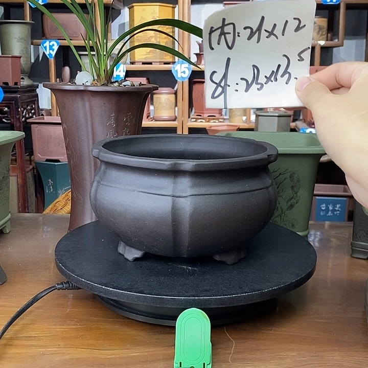 紫砂花盆黑泥特价50