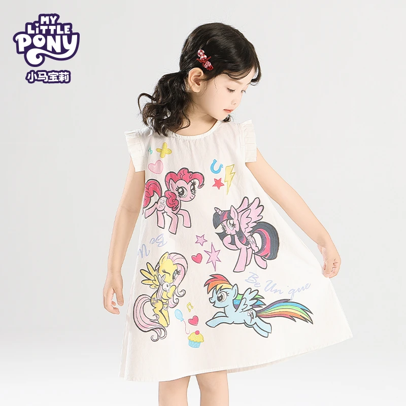 MY LITTLE PONY/小马宝莉2025夏季新款女宝满印无袖洋气连衣裙