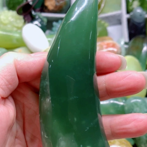 蛇纹石玉未镶嵌手把件