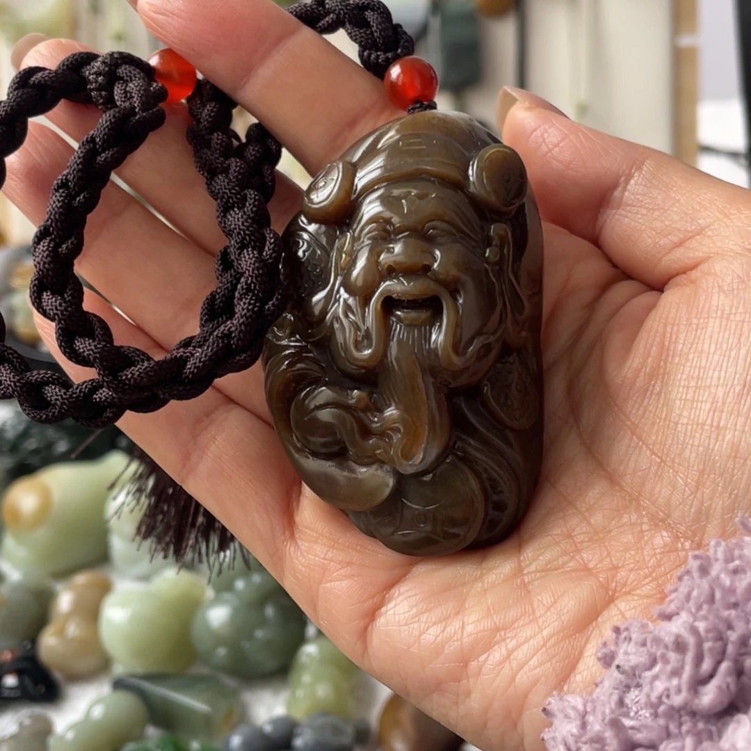 和田玉（糖玉）未镶嵌把件财神