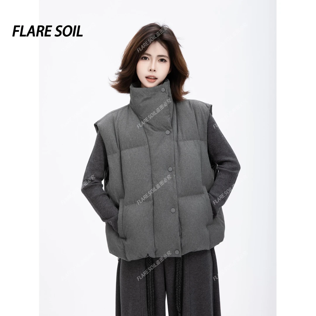 【FLARE SOIL】秋冬羽绒马甲简约短外套厚款外搭上衣外套 T4752A