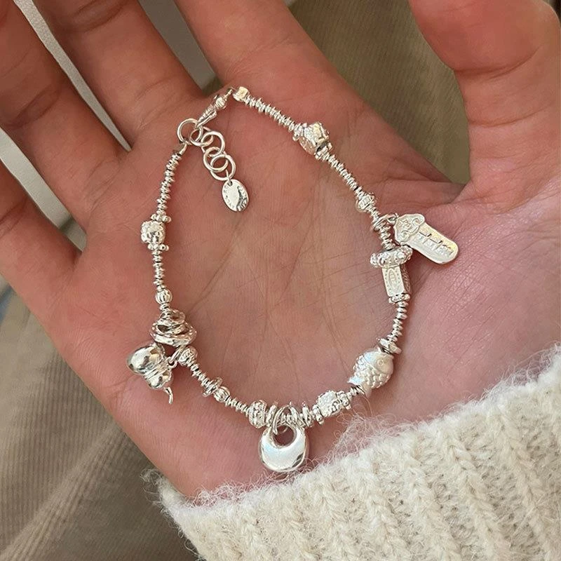 足银手链 银9999葫芦胖福碎银盘缠手链女小众个性独特精致百搭