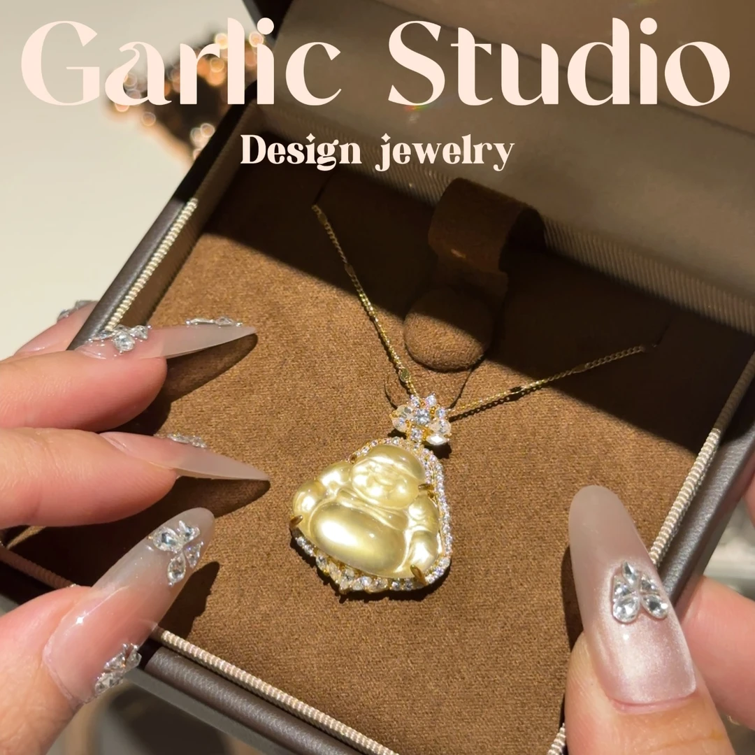 吊坠925银 <Garlic Studio>喜笑颜开-金佛公超贵气吊坠