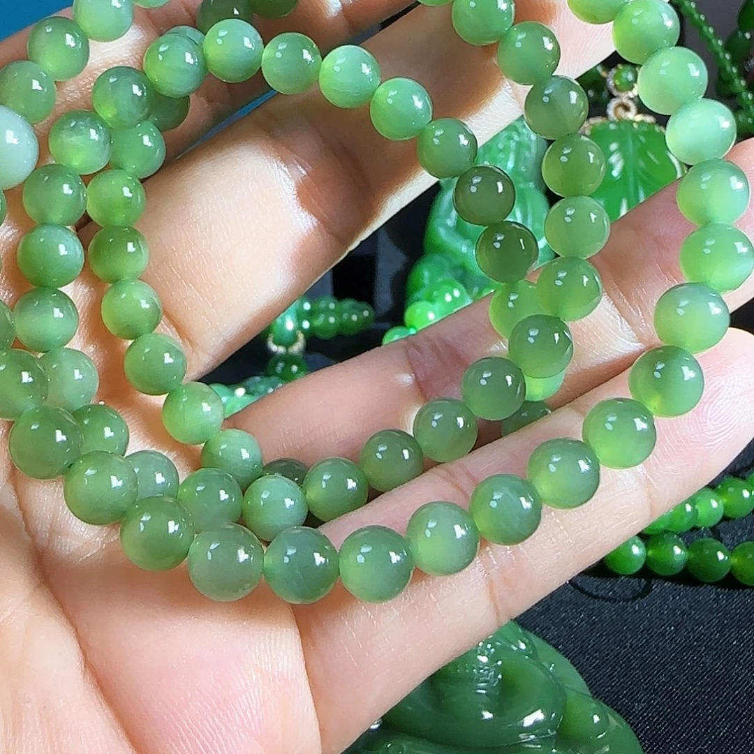 和田玉（碧玉）银S925镶嵌颈饰