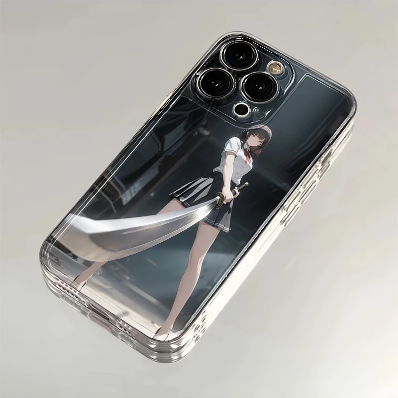 创意拿刀女孩适用苹果iPhone16promax小米15华为70手机壳太空12MT