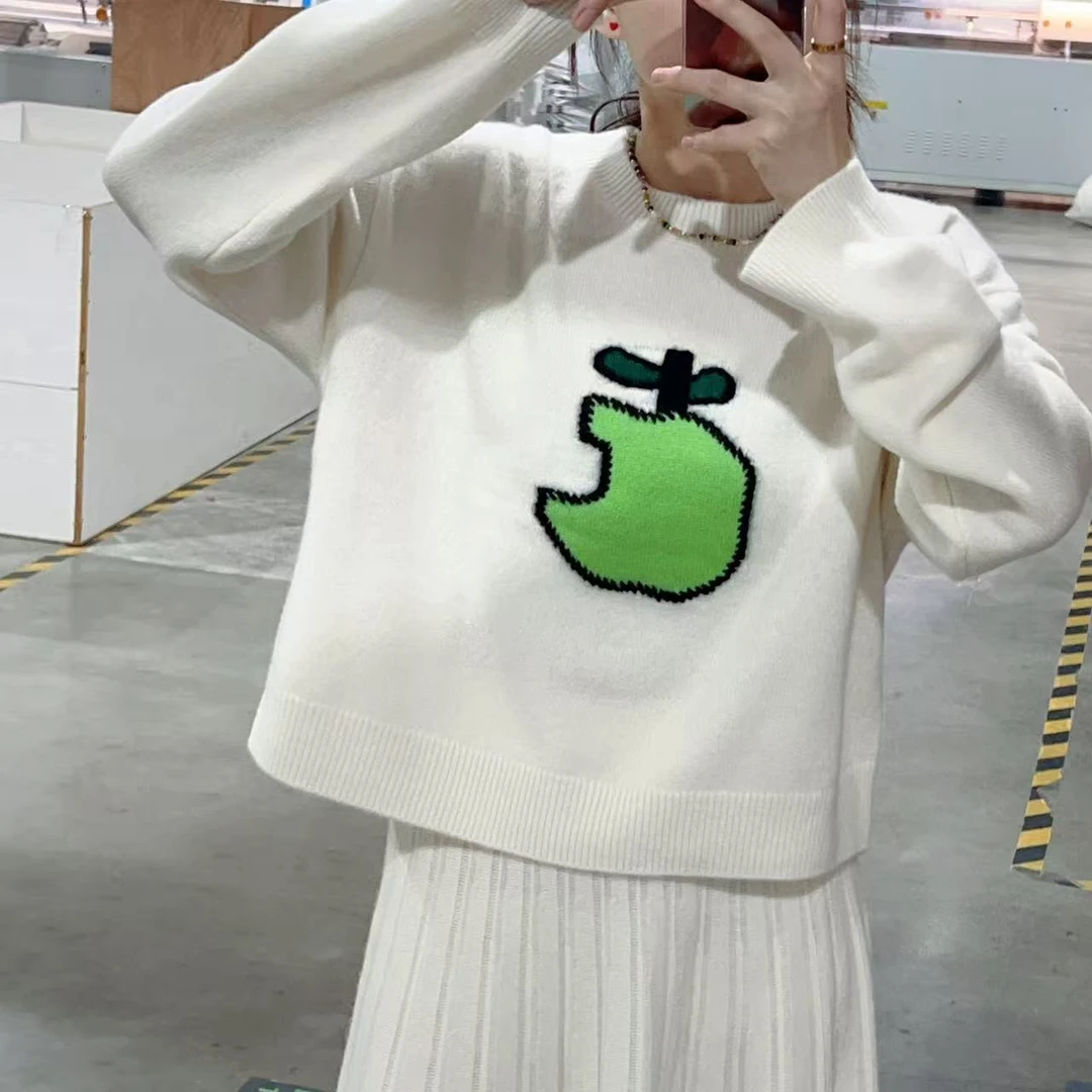 《2025精选》圆领套头100%山羊绒针织衫Y12263