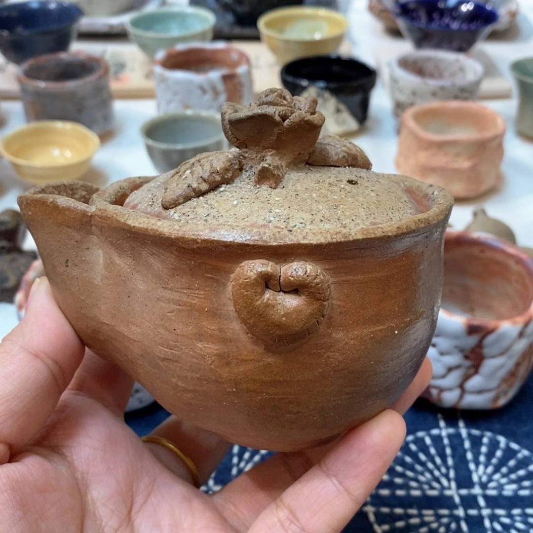 柴烧侘寂粗陶茶具