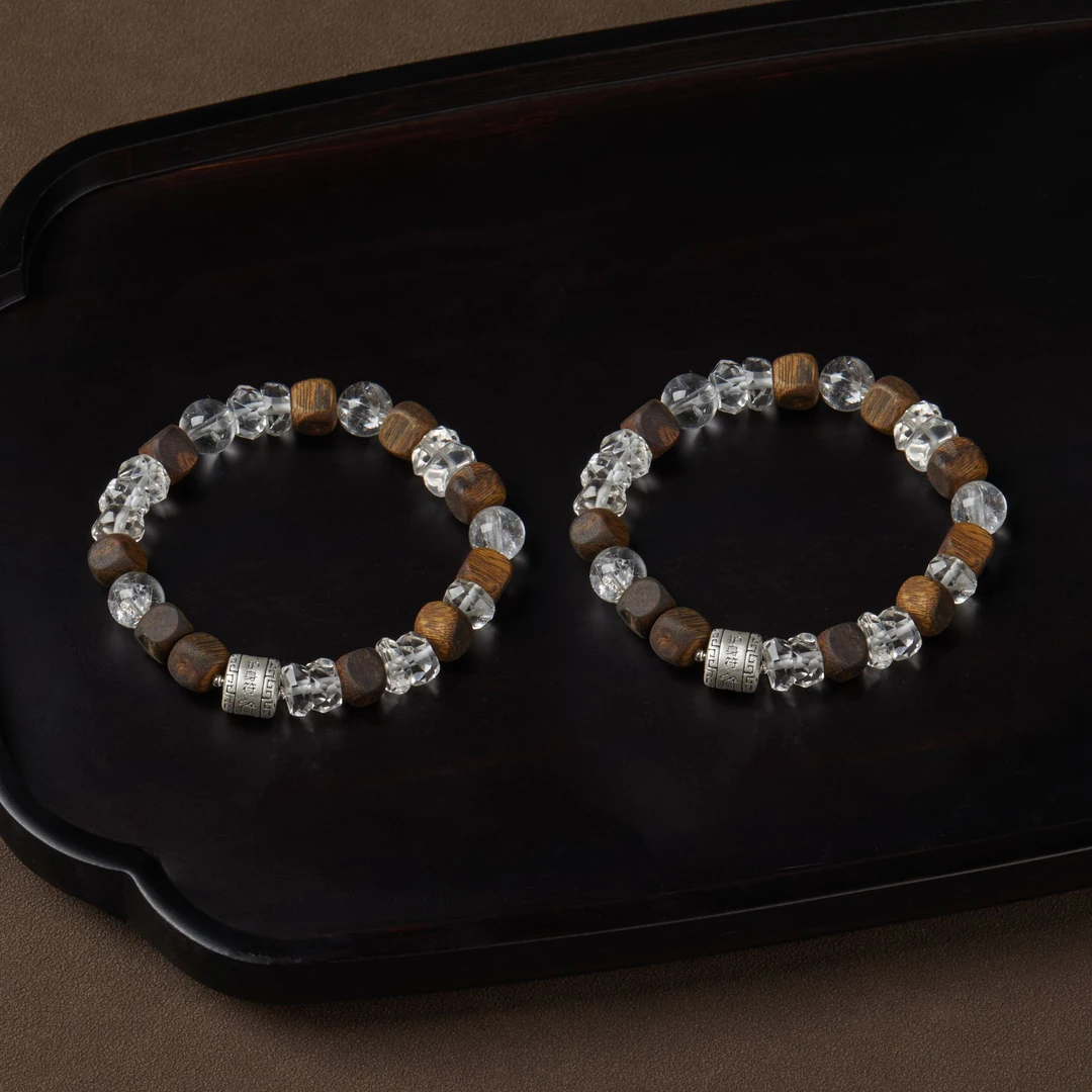 环佩玎当行走的香水天然白水晶手串（多样性发一）