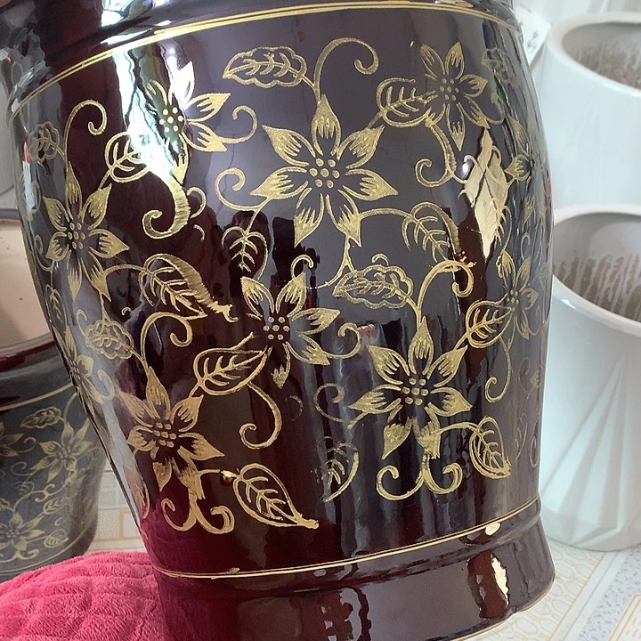 酱金花一个高37口径33送托盘默认微瑕