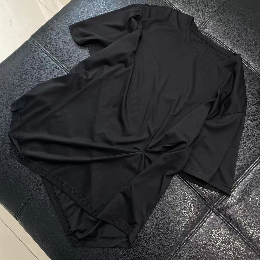 CS249夏装新款圆领短袖宽松休闲纯色柔软亲肤T恤女士