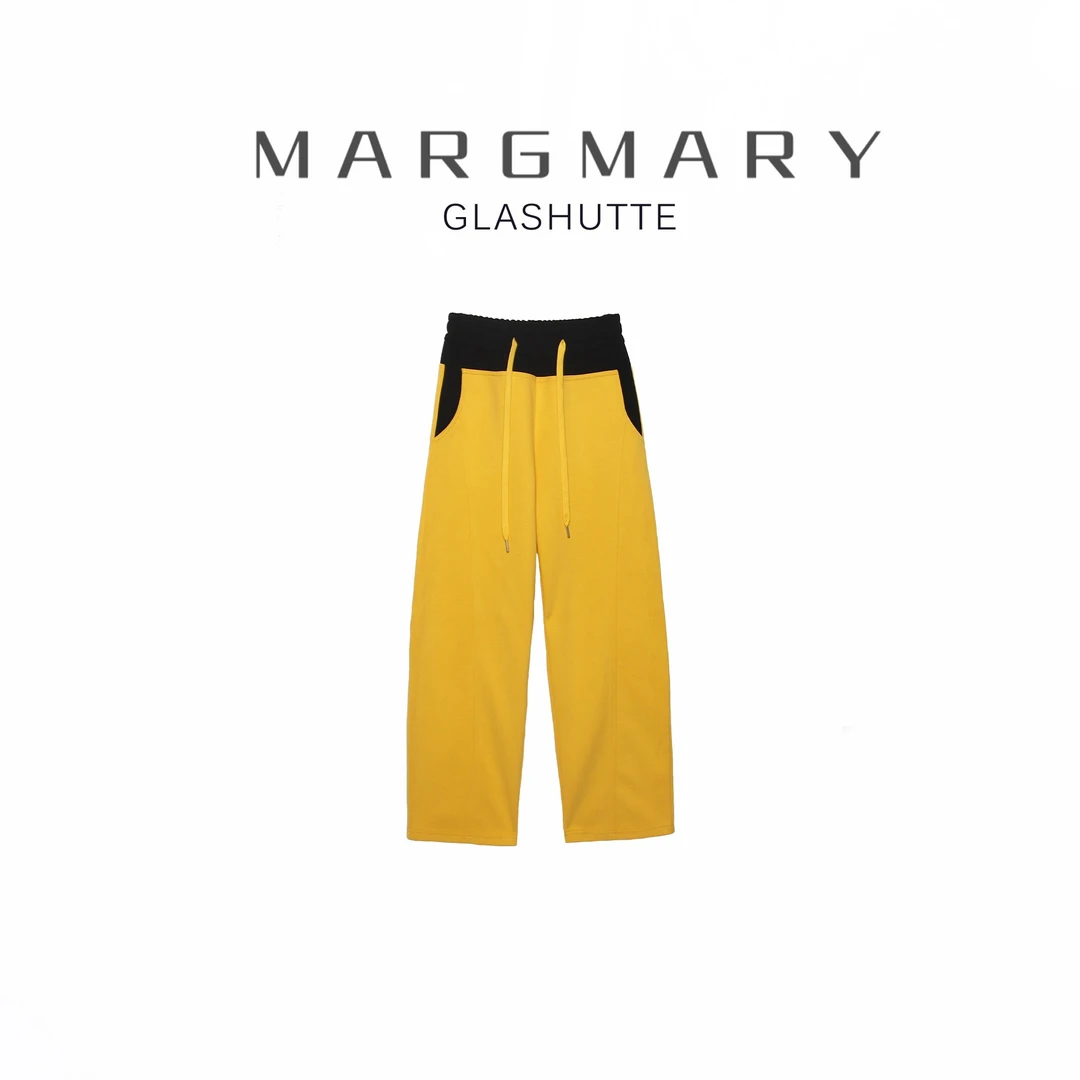 2025秋季设计师新款休闲时尚潮流舒适撞色显瘦拼接长裤