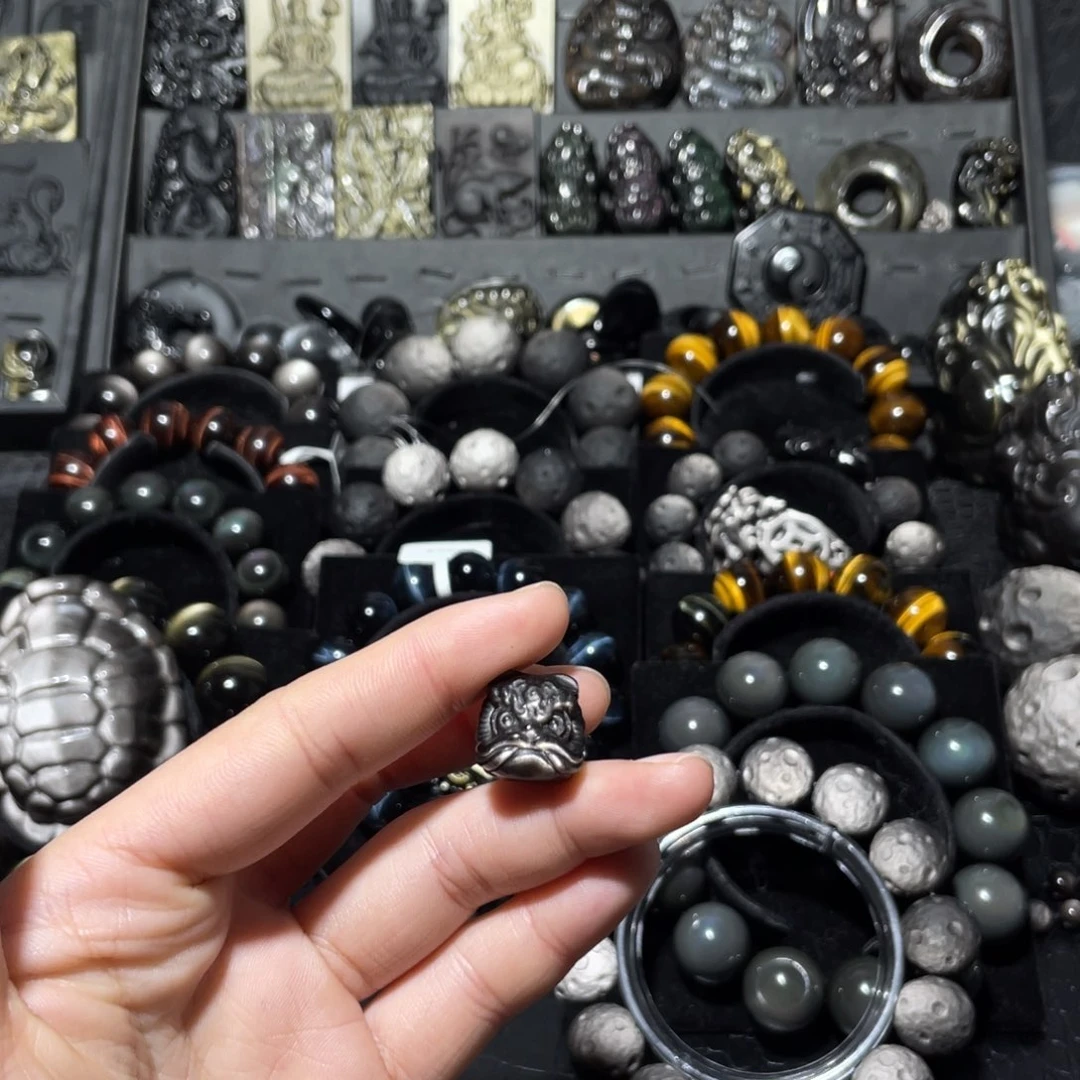 ¹****黑曜岩未镶嵌珠宝奇石