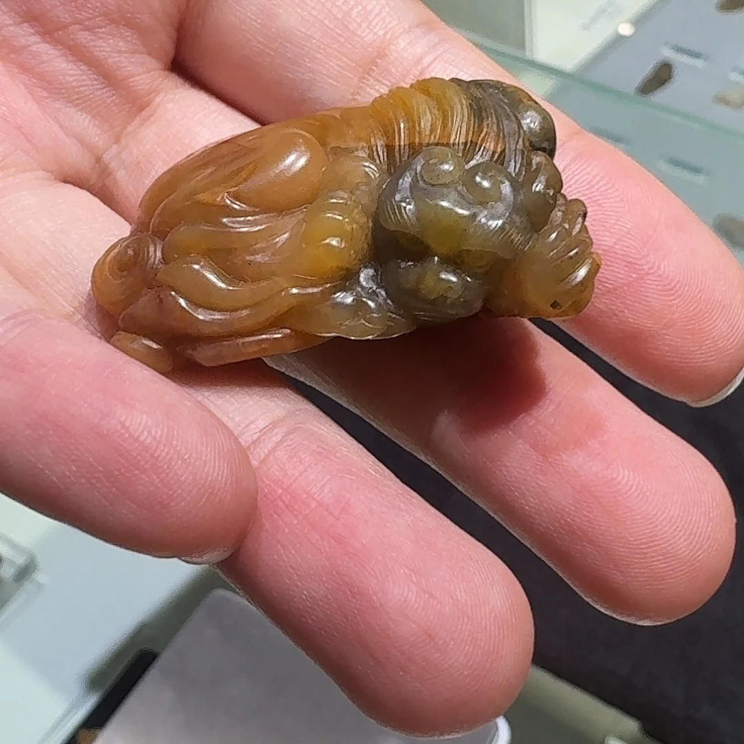 印石寿山石寿山田黄石狮子