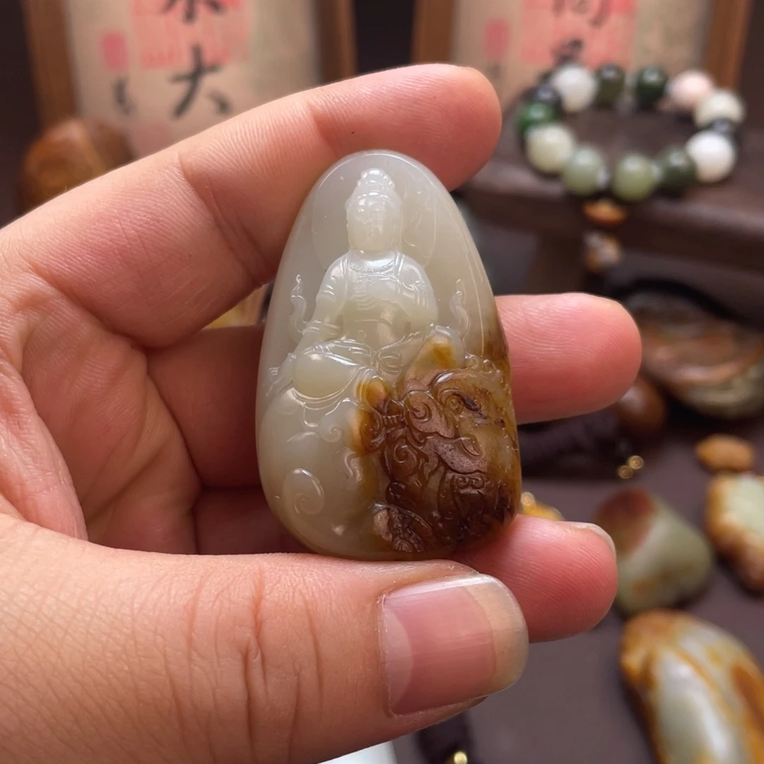 和田玉未镶嵌挂件