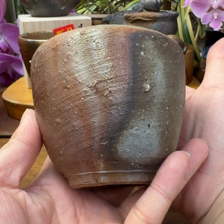 铃木黄弌备前烧早期山土汤吞