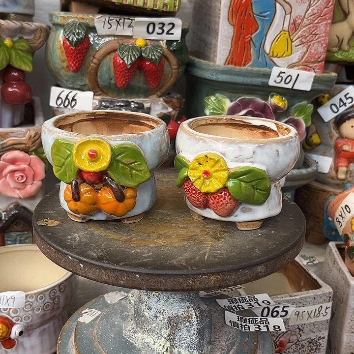 粗陶材质多肉花盆