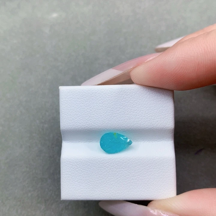 帕拉依巴碧玺珠宝半成品未镶嵌发***虫天然帕拉伊巴1.4ct