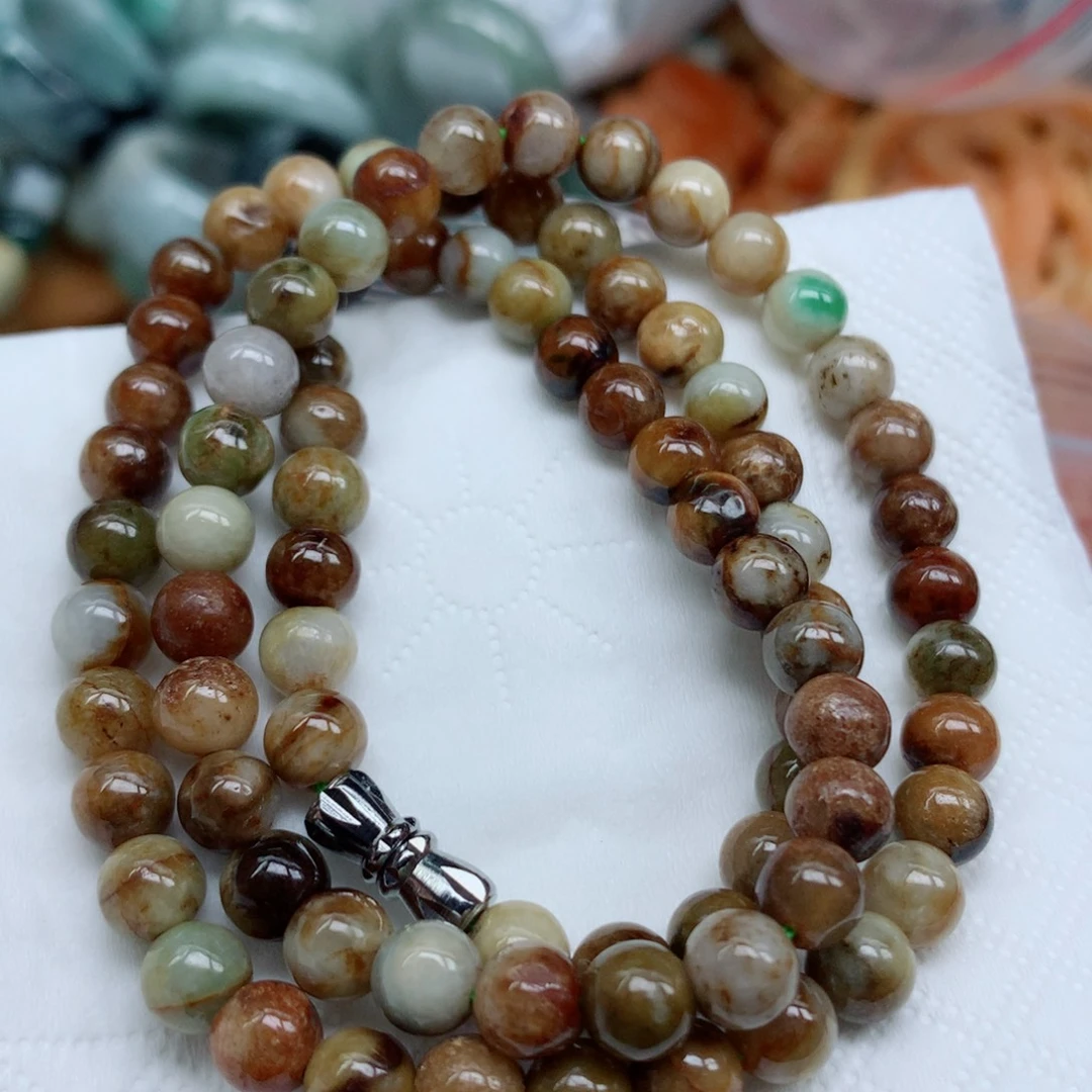 翡翠未镶嵌项链珠子翡翠