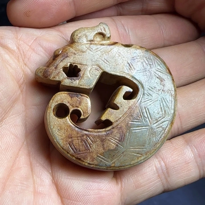 北***狼和田玉未镶嵌挂件